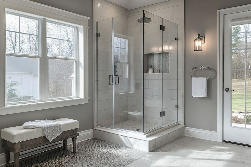 Elegant Shower with Built-in Niche
